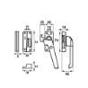 Afbeeldingen van Axa Raamsluiting met nok drukknop afsluitbaar rechts opbouw F1 3320-51-91/6