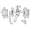 Afbeeldingen van Axa Raamsluiting met nok drukknop afsluitbaar links inbouw F2 3320-41-92/E