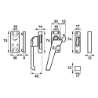 Afbeeldingen van Axa Veiligheids raamsluiting RSK opbouwsluitkom F1 met nok links smal plaatje 3320-62-91/6