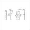Afbeeldingen van Ami Veiligheidsgarnituur Kruk/knop schild, PC 72 251/50 kn 169/50 F1