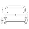 Afbeeldingen van Handgreep opschroevend, aluminium 4265-01 195mm