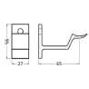 Afbeeldingen van Leuninghouder stokschroef, aluminium/zilver 3543-02