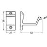 Afbeeldingen van Leuninghouder opschroevend, aluminium/zilver 3542-02