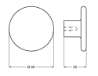 Afbeeldingen van Hermeta Meubelknop Ø50mm zwart 3755-70