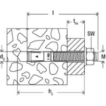 Afbeeldingen van Fischer Snelbouwanker FBN II m12 x 146mm 12/50