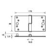 Afbeeldingen van Axa Veiligheidskogelstiftpaumelle topcoat gegalvaniseerd links 89 x 175 x 3mm SKG*** 1200-39-23/V4