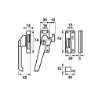 Afbeeldingen van Axa Raamsluiting met nok cilindersluiting links opbouw F1 3319-61-91/6