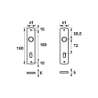 Afbeeldingen van Axa Binnenbeslag F2 sleutelgatafstand 72mm 6350-30-92/72E