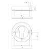 Afbeeldingen van Intersteel Rozet met profielcilindergat 53x8mm mat zwart