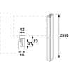 Afbeeldingen van Axa Deurbeveiligingsstrip M2-IN 235cm aluminium geanodiseerd F1 SKG* 7606-00-91