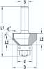 Afbeeldingen van Hm fasefrees 45° met lager, L3=10 mm B17