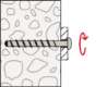 Afbeeldingen van Betonschroef FBS II 6x40/5 grote bolkop Ø17,5