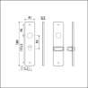 Afbeeldingen van Ami kortschild wc 180/41 rh 8x55 zwart