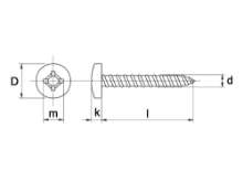 Afbeeldingen van Plaatschroef met cilinderkop phillips roestvaststaal A2 4.2 x 60mm
