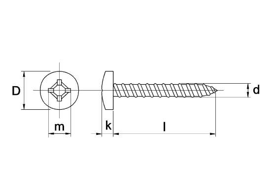 Afbeeldingen van Plaatschroef cilinderkop phillips verzinkt 3.5 x 6.5mm