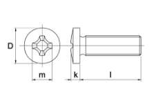 Afbeeldingen van Metaalschroef roestvaststaal cilinderkop phillips m6 x 80mm
