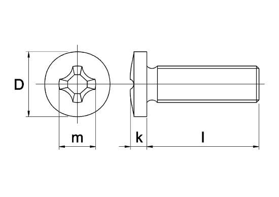 Afbeeldingen van Metaalschroef roestvaststaal cilinderkop phillips M8 x 40mm