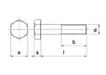 Afbeeldingen van Zeskantbout staal 8.8 verzinkt m8 x 65mm