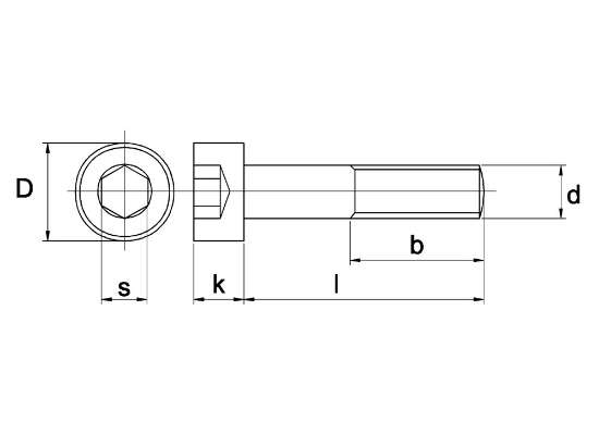 Afbeeldingen van Binnenzeskantbout / inbusbout cilinderkop m8x150mm DIN 912/ISO 4762