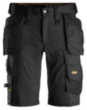 Afbeeldingen van Korte werkbroek stretch m/hols 6141 zwart 50