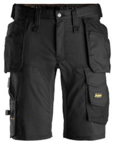 Afbeeldingen van Korte werkbroek stretch m/hols 6141 zwart 46
