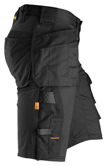 Afbeeldingen van Korte werkbroek stretch m/hols 6141 zwart 48