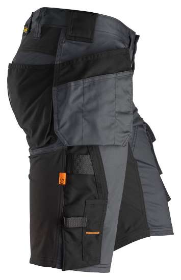 Afbeeldingen van Korte werkbroek stretch m/hols 6141 gr/zw 50