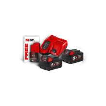 Afbeeldingen van Milwaukee Accuset M18 2x5,0Ah+lader NRG-502