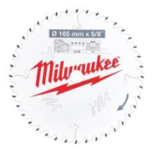 Afbeeldingen van Milwaukee cirkelzaagblad hout 165mm z=40