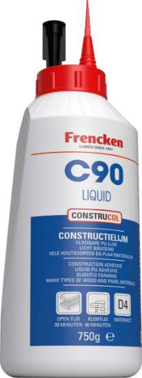 Afbeeldingen van Frencken Konstruktielijm K100 KOMO watervast 750ml