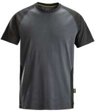 Afbeeldingen van Tweekleurig T-shirt M Zwart/Staalgrijs