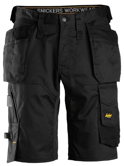 Afbeeldingen van Korte werkbroek stretch m/hols 6151 zwart 54