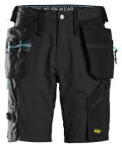 Afbeeldingen van Korte werkbroek licht m/hols 6110 d.bl/zw 54