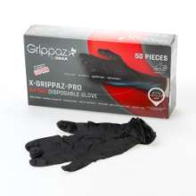 Afbeeldingen van Handschoen nitrile Grippaz zwart mt.XL (50)