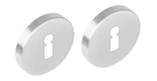 Afbeeldingen van Sleutelrozet sl rvs verdekt rond 53x8mm Ital