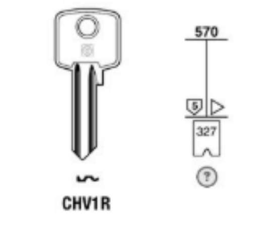 Afbeeldingen van Silca Cilindersleutel staal CHV1R