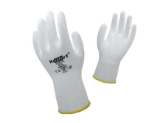 Afbeeldingen van Handschoen Kel-flex pu wit M/8.