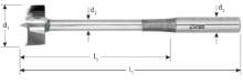 Afbeeldingen van 3D-Houtboor type '244', ø25x130 mm