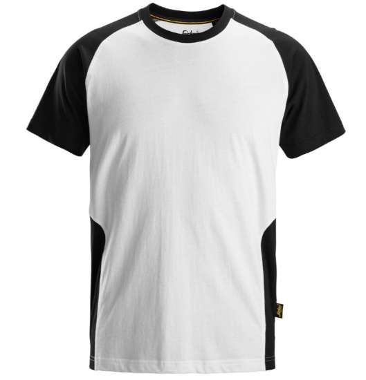 Afbeeldingen van Tweekleurig T-shirt M Zwart/Wit