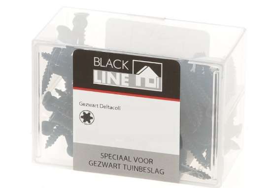 Afbeeldingen van Hoenderdaal Spaanplaatschroef zwart cilinderkop TX20 4.0x20