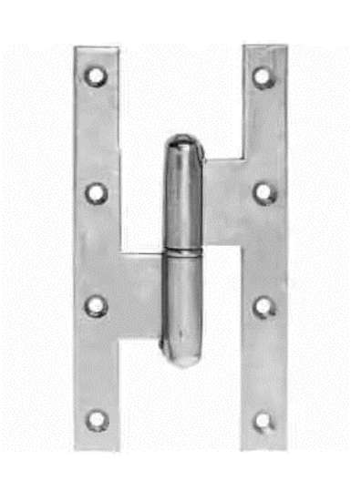 Afbeeldingen van Paumellegeel verzinkt DIN links 140 x 70mm