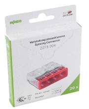 Afbeeldingen van Wago lasklem transp/rood 4-v blister (20)