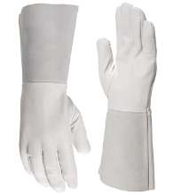 Afbeeldingen van Lashandschoen lang Tig wit Mt10