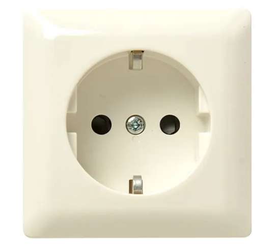 Afbeeldingen van Bj wandcontactdoos opb.1-voudig wit