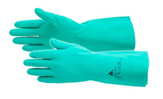 Afbeeldingen van Handschoen pro-chem nitril groen mt.10