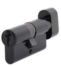 Afbeeldingen van Oxloc knop prof.cil. zwart 45/30K skg** +3sl