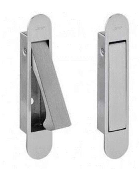 Afbeeldingen van JNF schuifdeurtrekring ovaal 100x18mm rvs