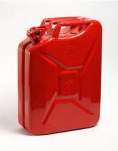 Afbeeldingen van Benzine jerrycan metaal rood  20L