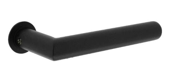 Afbeeldingen van Deurkruk Jura zwart zelfkl. smalrozet 30x3mm