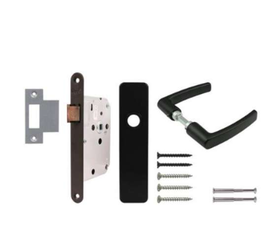 Afbeeldingen van Oxloc Loopslotset zwart binnendeurbeslag